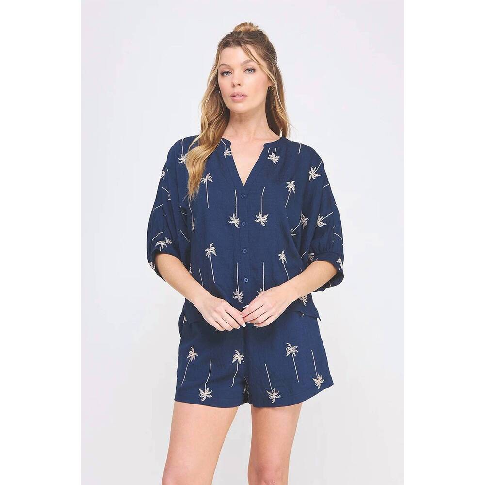 NEW ALLIE ROSE isle of palms shorts in navy